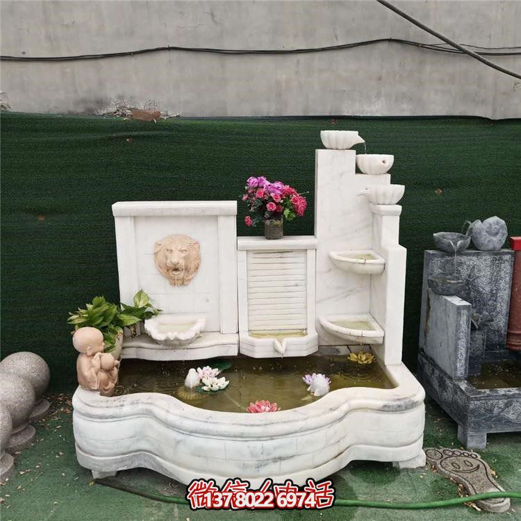 家居擺件，流水環(huán)繞庭院