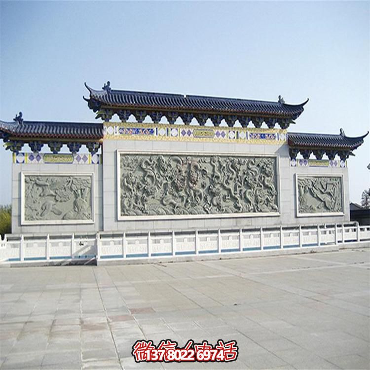 大理石雕刻景觀浮雕、大型影壁壁畫(huà)、雕塑藝術(shù)裝置