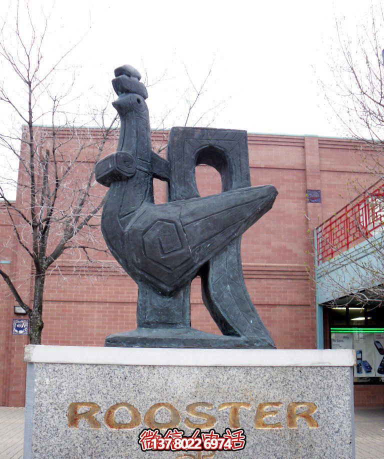 玻璃鋼創(chuàng)意雞雕塑，點亮街道美景