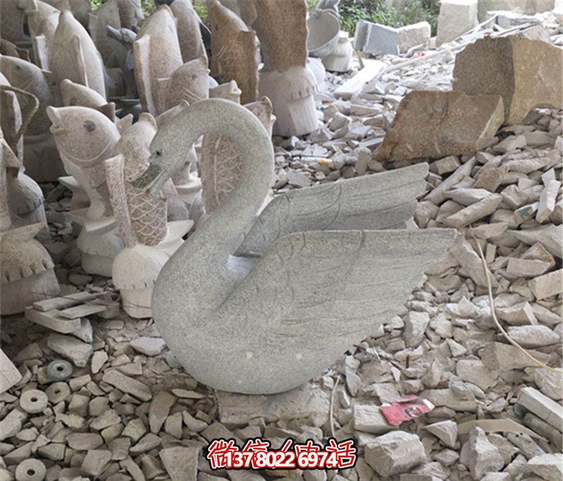 大理石創(chuàng)意天鵝雕塑，美麗大理景區(qū)的精品藝術品