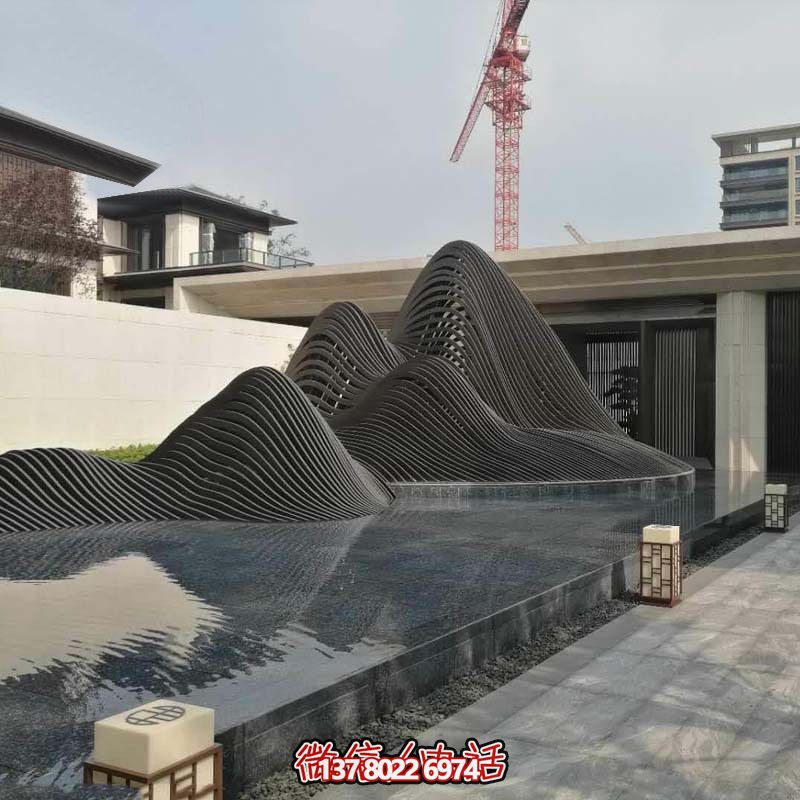 精致不銹鋼鐵藝假山，景觀抽象庭院裝飾別墅