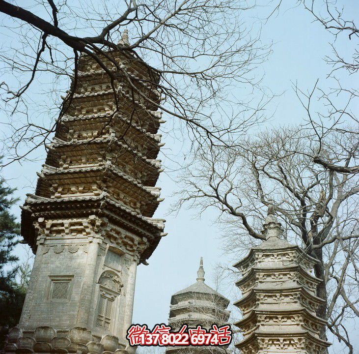 仿古石雕舍利塔，傳承古老文化