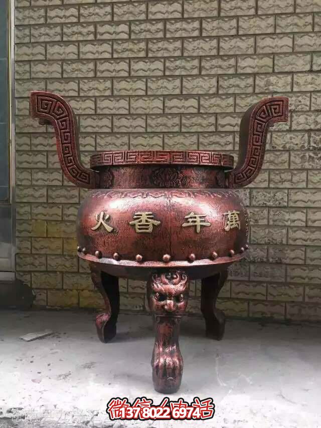 紅銅香爐，來自古老寺院的精美鑄造