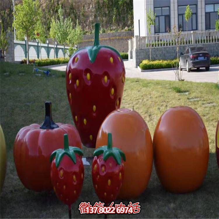仿真水果玻璃鋼雕塑，景觀小品擺放采摘