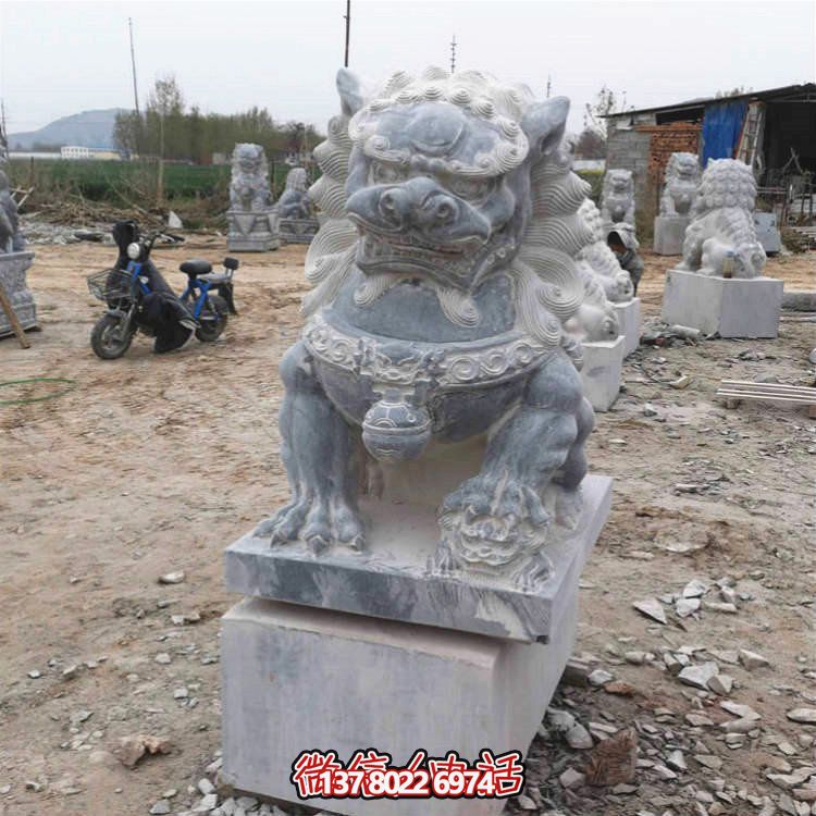 仿古大理石石雕獅子雕塑，為你的園林景觀增添經(jīng)典風(fēng)采