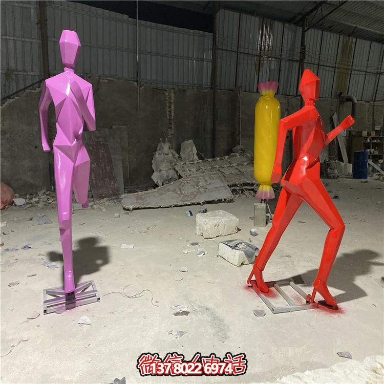 不銹鋼幾何遠(yuǎn)觀景觀擺件，為公園增添動(dòng)感