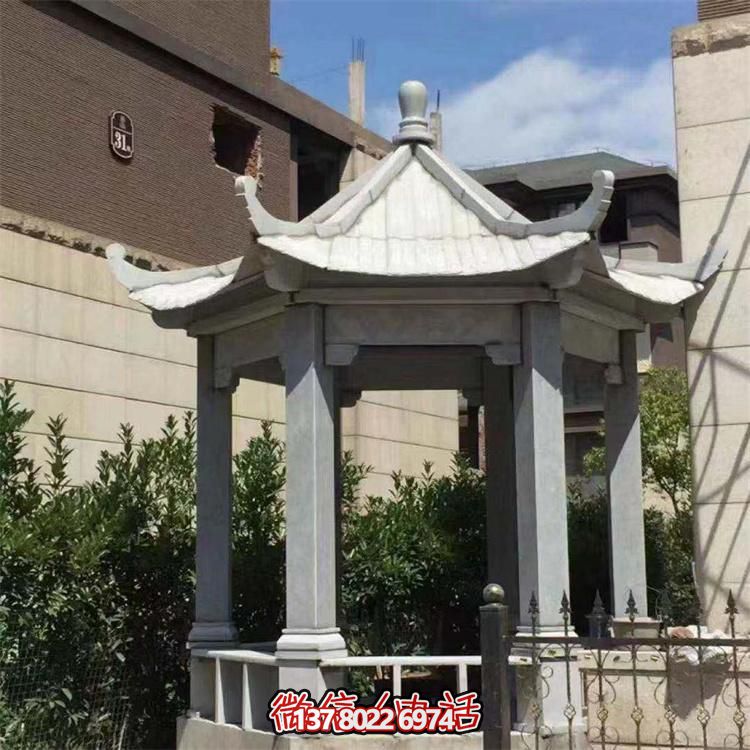 精美大理石涼亭，營(yíng)造完美宅院景象