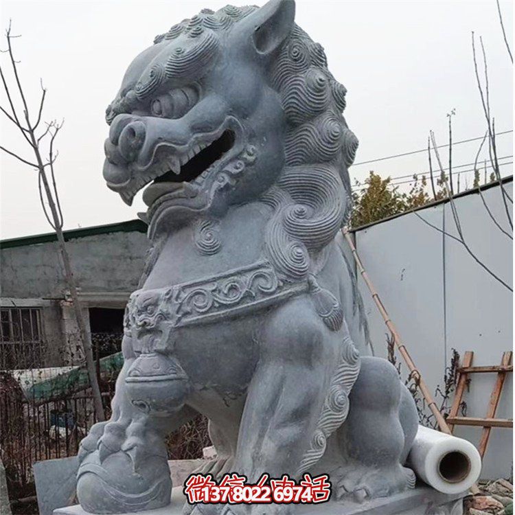 豪華庭院大型獅子雕塑，招財(cái)進(jìn)寶，鎮(zhèn)宅門(mén)口裝飾