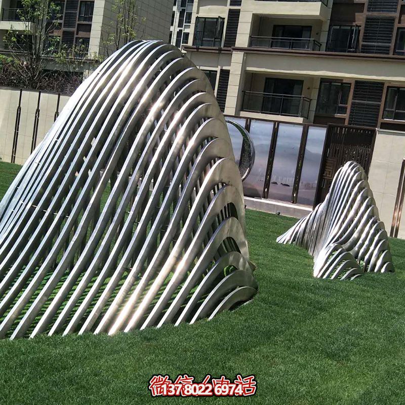 不銹鋼抽象景觀擺件，美化公園綠地戶外空間