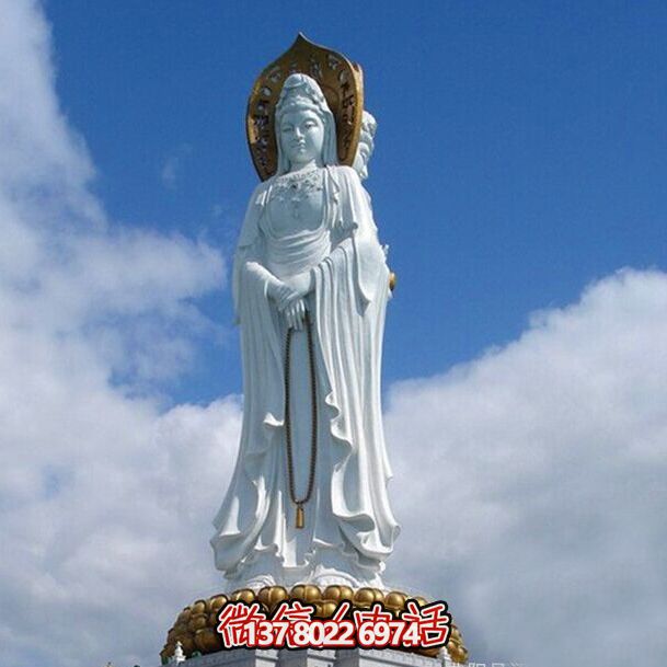 古老石雕觀音菩薩雕塑，景區(qū)大型面積景點(diǎn)