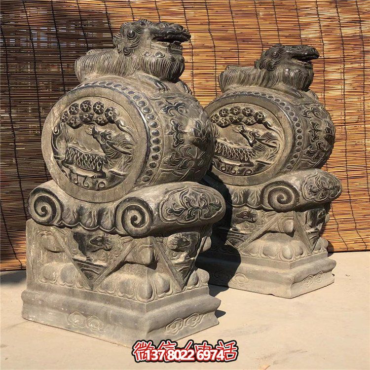 仿古石門墩，精致唯美