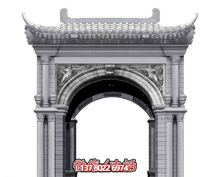 歐式中式創(chuàng)意青石牌坊門(mén)樓雕塑 歐式中式創(chuàng)意青石牌坊門(mén)樓雕塑