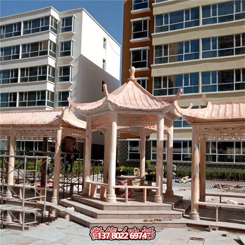 精美雕刻大理石涼亭，為小區(qū)、公園、休閑區(qū)帶來獨(dú)特視覺享受