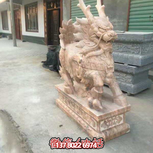 高端定制大理石石雕獅子雕塑，裝點(diǎn)大型庭院、別墅、門口，招財(cái)又安全