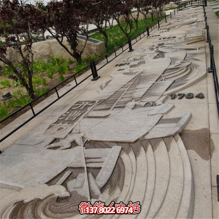 大理石浮雕壁畫，點綴景區(qū)廣場裝飾