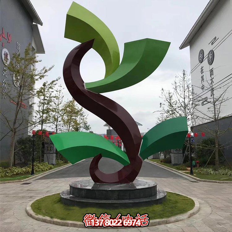 雕塑般的不銹鋼創(chuàng)意景觀，為你的小區(qū)或別墅增添幾何美感