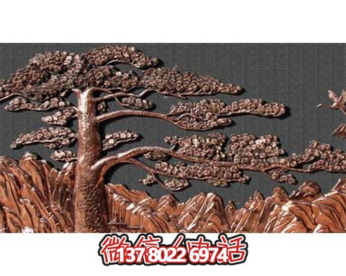 迎客松雕塑，紫銅裝飾室內(nèi)外公園廣場