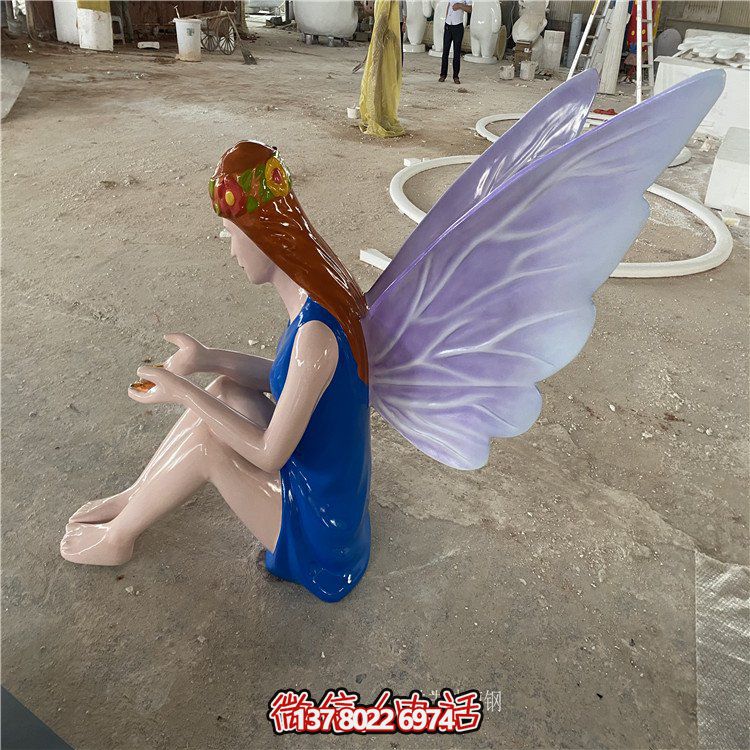 玻璃鋼仙子人物雕塑彩繪，為公共廣場增添美觀