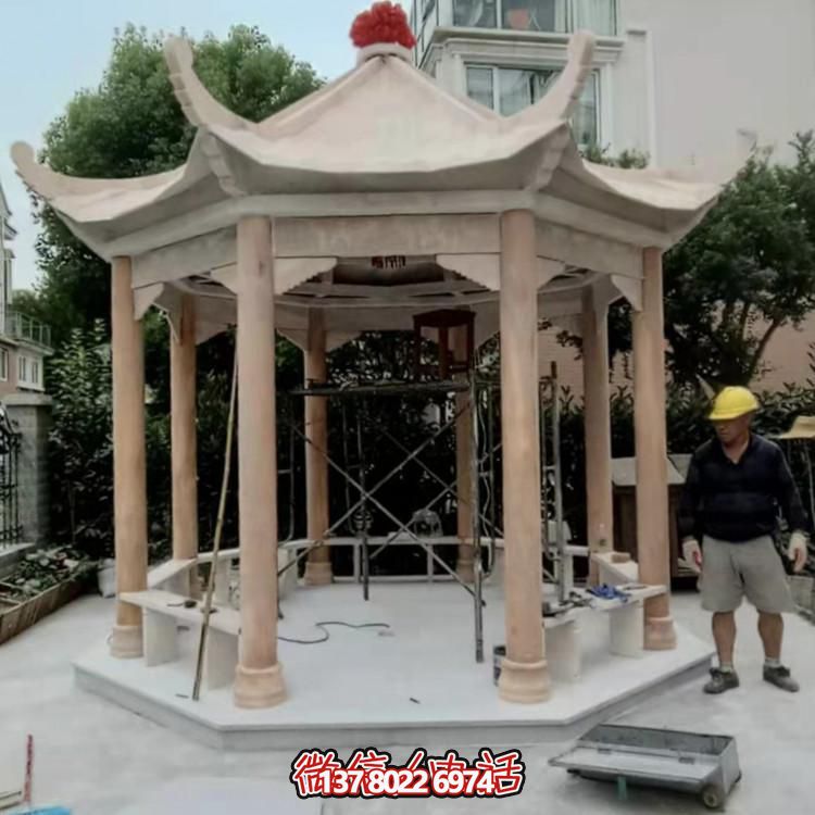 紅古涼亭，讓你在小區(qū)花園里享受晚霞美景