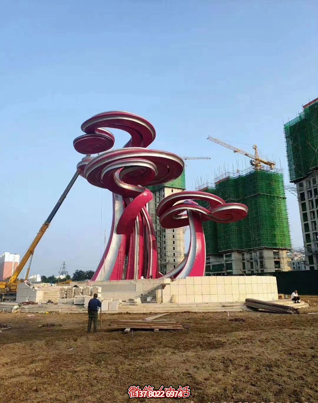 玻璃鋼祥云彩繪雕塑，個性創(chuàng)意景區(qū)裝飾