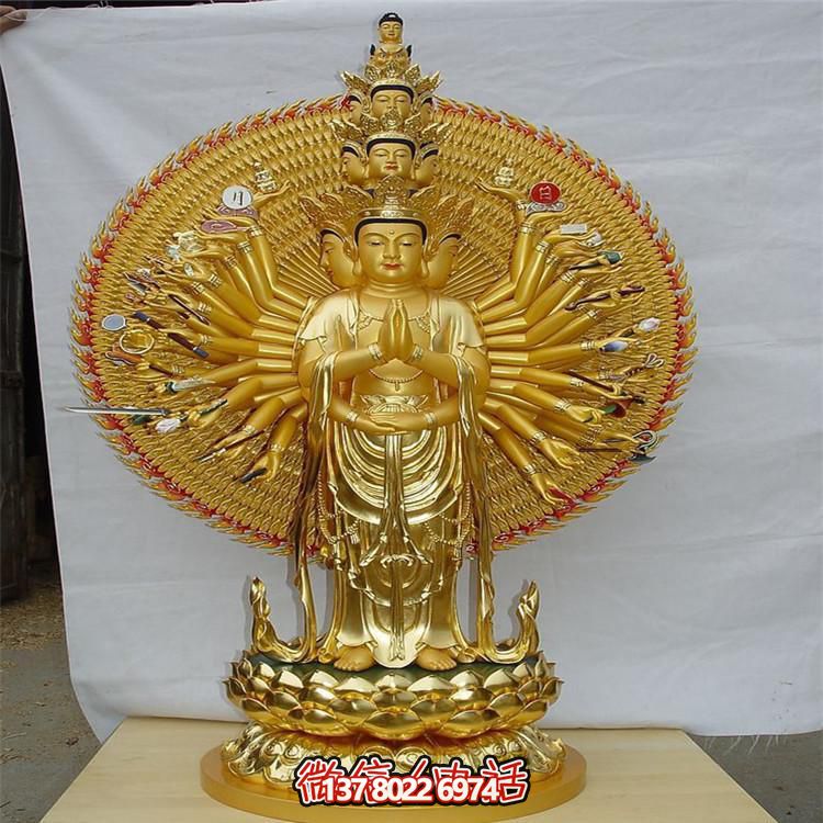 純金打造千手觀音雕塑，傳承宗教文化