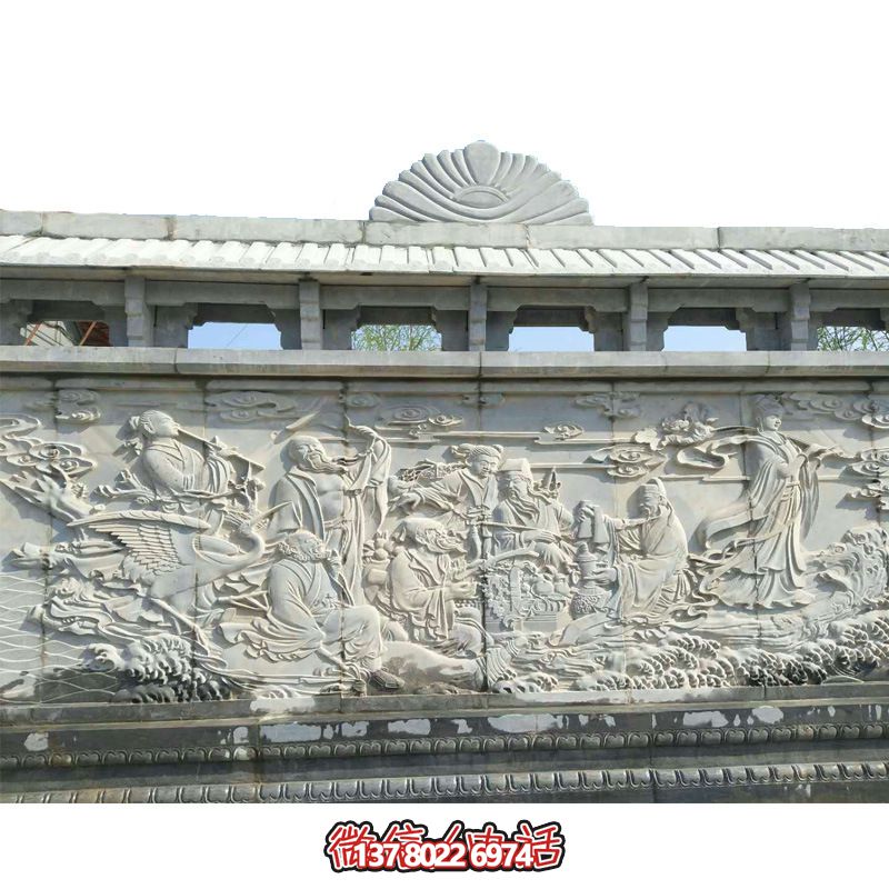 古色古香的八仙過(guò)海雕塑裝置