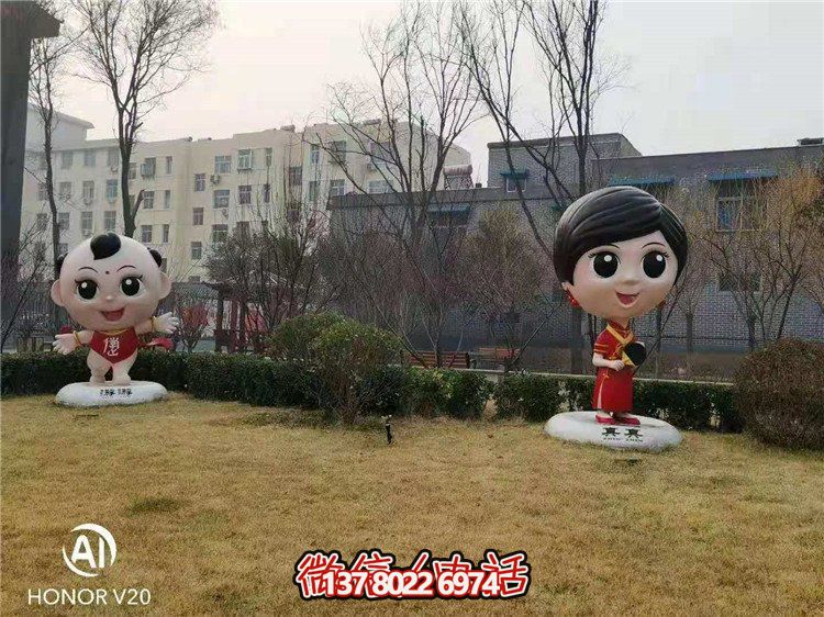 藝術(shù)玻璃鋼雕塑，點(diǎn)綴美麗園林景觀