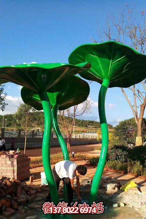 大型荷葉雕塑景觀，給您不一樣的戶外植物體驗