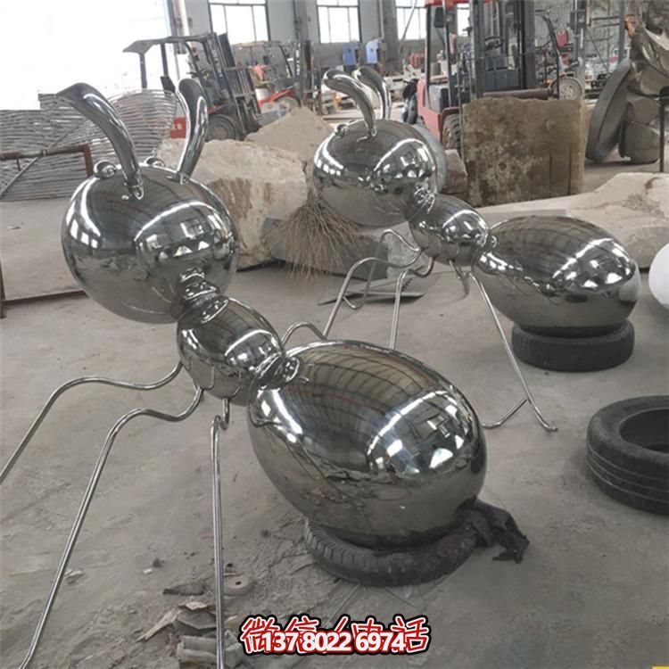 不銹鋼動(dòng)物雕塑，點(diǎn)綴公園景觀