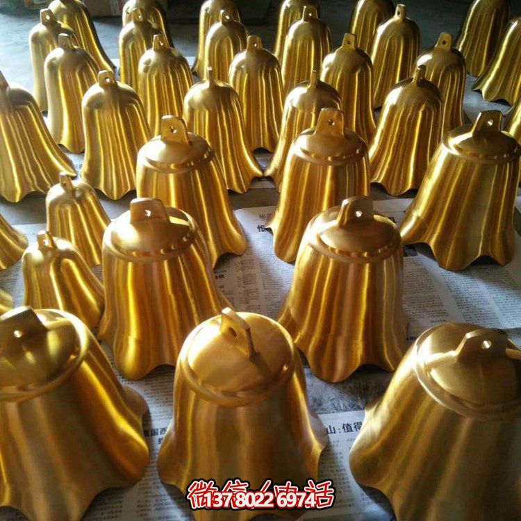 純銅雕塑銅鐘，點(diǎn)綴寺廟景觀