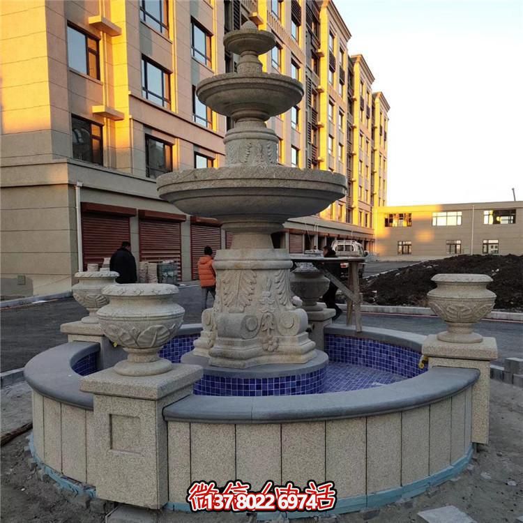 景觀(guān)園林大理石雕刻戶(hù)外噴泉