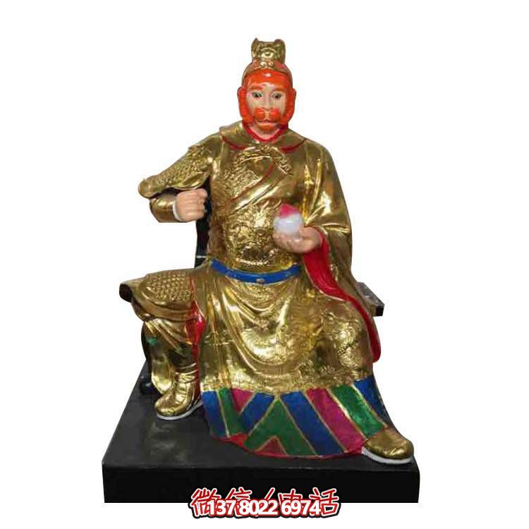 玻璃鋼佛像，金烤漆噴涂