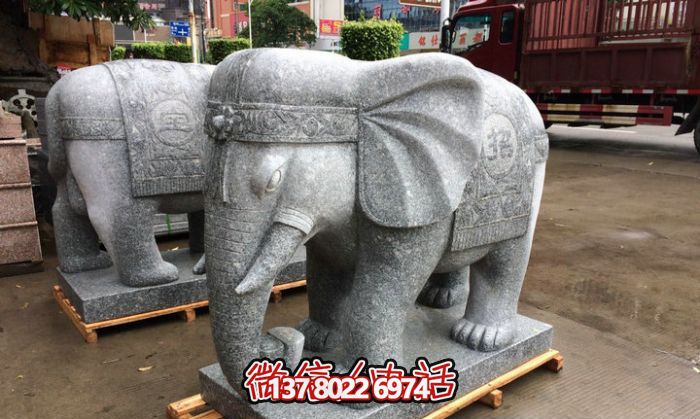 精美大理石雕塑藝術(shù)品，驚艷展現(xiàn)大象的宏偉氣勢(shì)