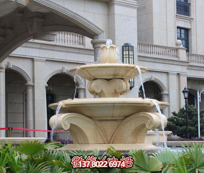 歐式風格大理石噴泉雕塑，美化酒店、廣場、景觀