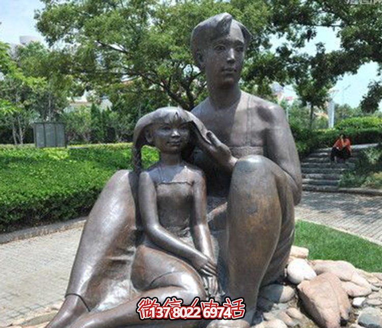 母女情深銅雕塑，傳承傳統文化