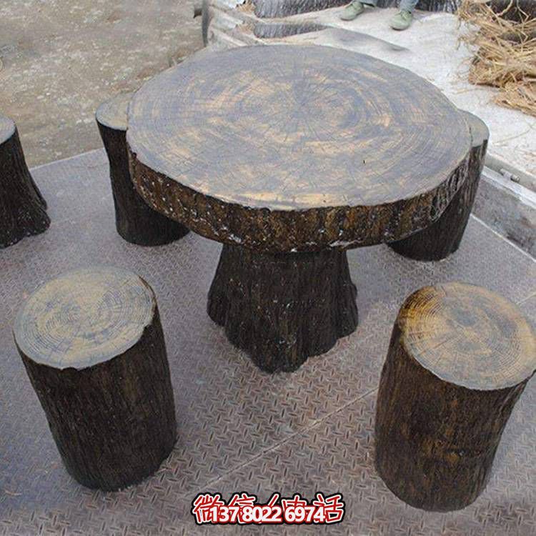 玻璃鋼樹木仿真凳子，為公園戶外空間提供美觀休閑