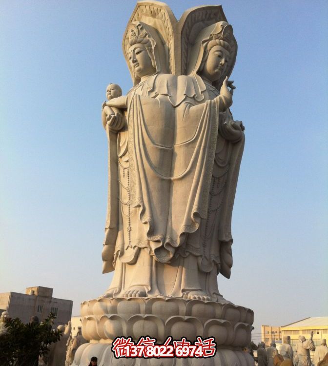 大型觀音大理石雕塑，精美的園林景觀裝飾