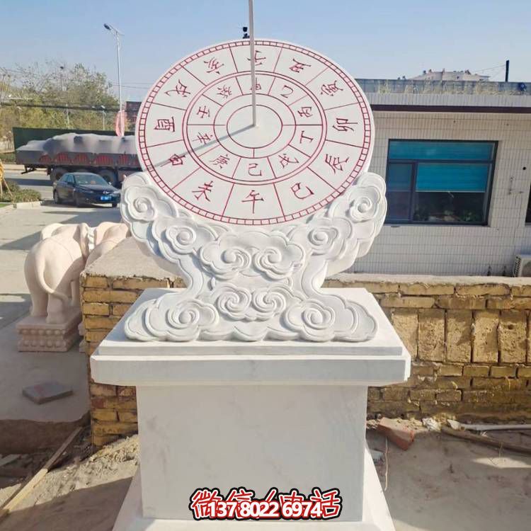 古典石雕計時器擺件，傳承校園文化