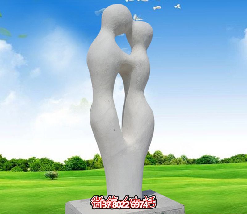 廣場大理石少數(shù)民族抽象石雕情侶雕塑