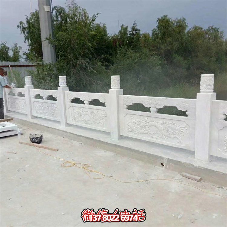 戶(hù)外園林大理石石雕欄桿欄板雕塑
