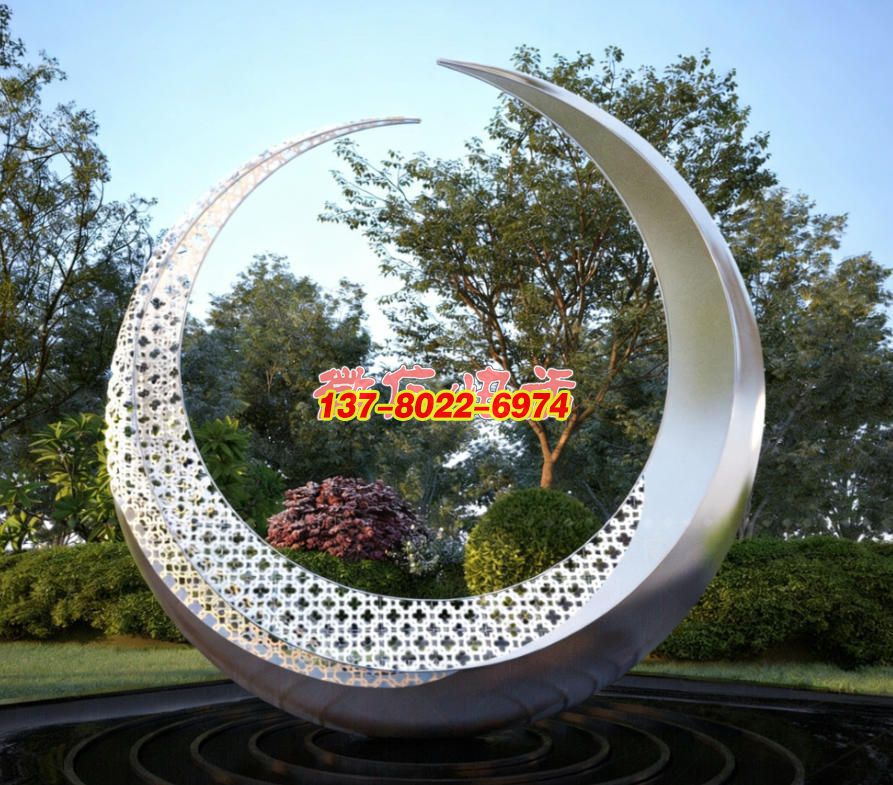 《月綻清輝》：鏤空銀月裁云影，環(huán)納林光織景詩